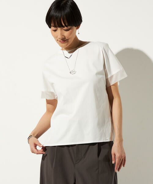 Precious Mild / プレシャスマイルド カットソー | 〔 +サイズ 〕 プレーティング天竺 袖シアーTシャツ | 詳細6