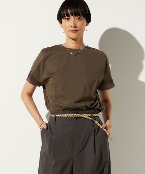 Precious Mild / プレシャスマイルド カットソー | 〔 +サイズ 〕 プレーティング天竺 袖シアーTシャツ | 詳細10