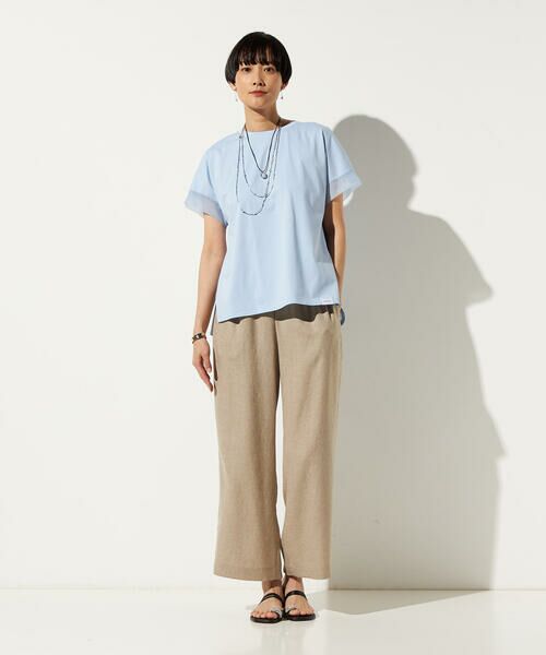 Precious Mild / プレシャスマイルド カットソー | 〔 +サイズ 〕 プレーティング天竺 袖シアーTシャツ | 詳細12