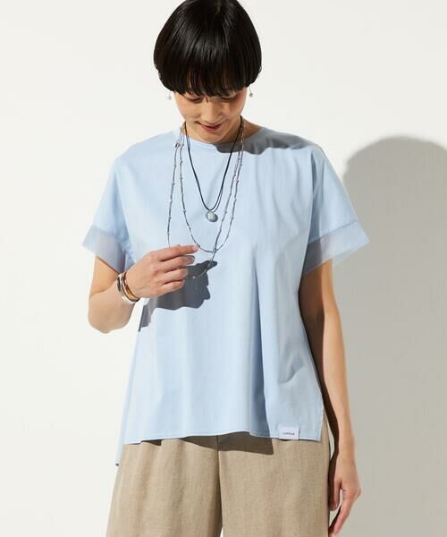 Precious Mild / プレシャスマイルド カットソー | 〔 +サイズ 〕 プレーティング天竺 袖シアーTシャツ | 詳細13