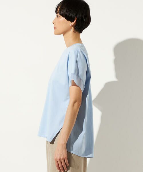 Precious Mild / プレシャスマイルド カットソー | 〔 +サイズ 〕 プレーティング天竺 袖シアーTシャツ | 詳細15