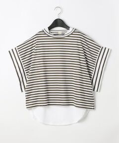 Precious Mild / プレシャスマイルド カットソー | 天竺ボーダー レイヤードプルオーバー