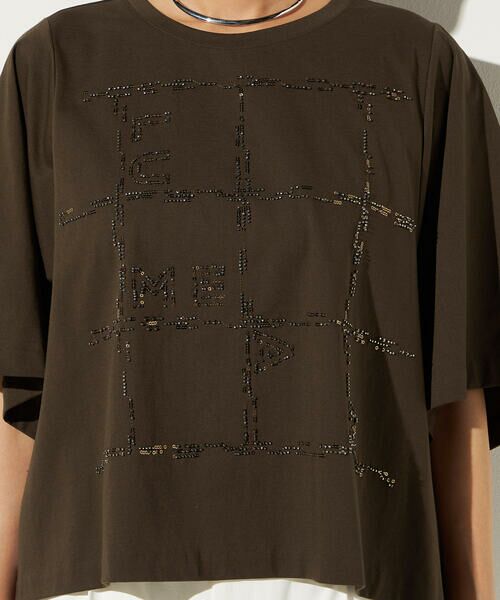 Precious Mild / プレシャスマイルド Tシャツ | スクエア柄ガラスビーズ刺繍 Tシャツ | 詳細16