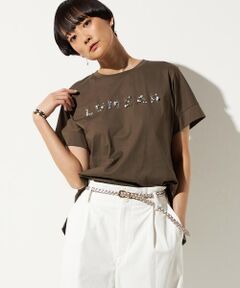 〔 +サイズ 〕 LUMEARビジュー刺繍 Tシャツ