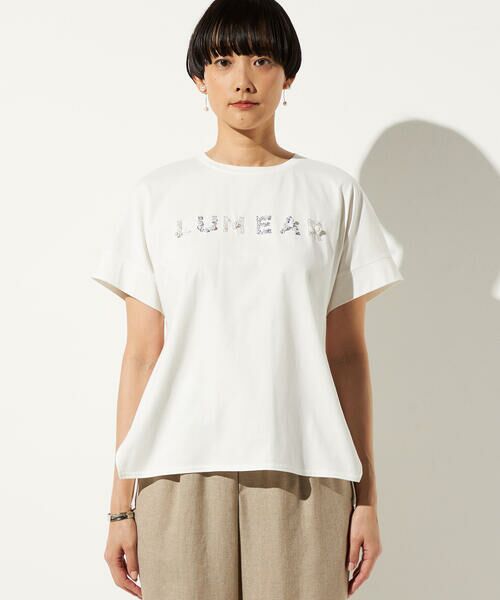 Precious Mild / プレシャスマイルド Tシャツ | 〔 +サイズ 〕 LUMEARビジュー刺繍 Tシャツ | 詳細2