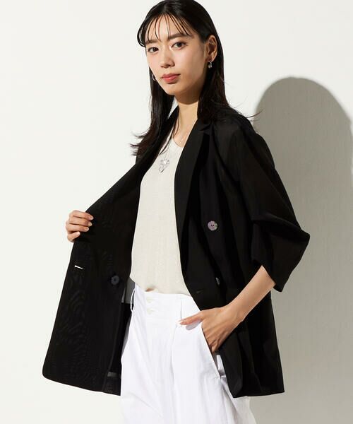 Precious Mild / プレシャスマイルド テーラードジャケット | 〔 +サイズ 〕  トリアセテート混シアーニュアンスジャケット | 詳細16