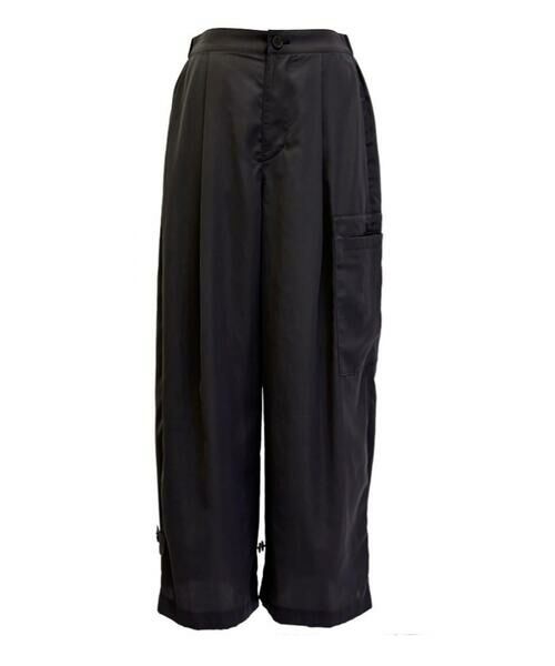 Precious Mild / プレシャスマイルド その他パンツ | 〔 +サイズ 〕 強撚サテン 2wayカーゴパンツ（05:ブラック）