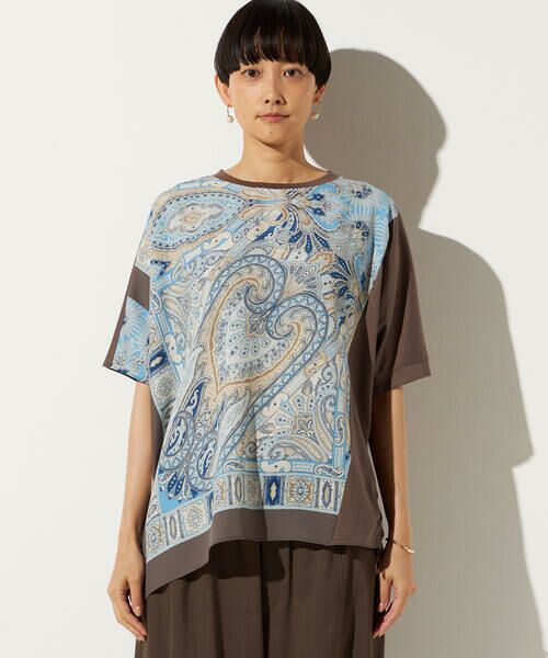 Precious Mild / プレシャスマイルド カットソー | 〔 +サイズ 〕 【セットアップ対応】更紗柄プリント アシンメトリープルオーバー | 詳細7