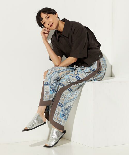 Precious Mild / プレシャスマイルド その他パンツ | 〔 +サイズ 〕 【セットアップ対応】更紗柄プリント ラップライクワイドパンツ | 詳細6