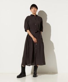 Precious Mild / プレシャスマイルド ロング・マキシ丈ワンピース | シルキードライツイル ステッチライン ロングシャツドレス