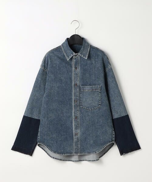 Precious Mild / プレシャスマイルド シャツ・ブラウス | 10ozハイパワーストレッチ デニムシャツ（22:ブルー）