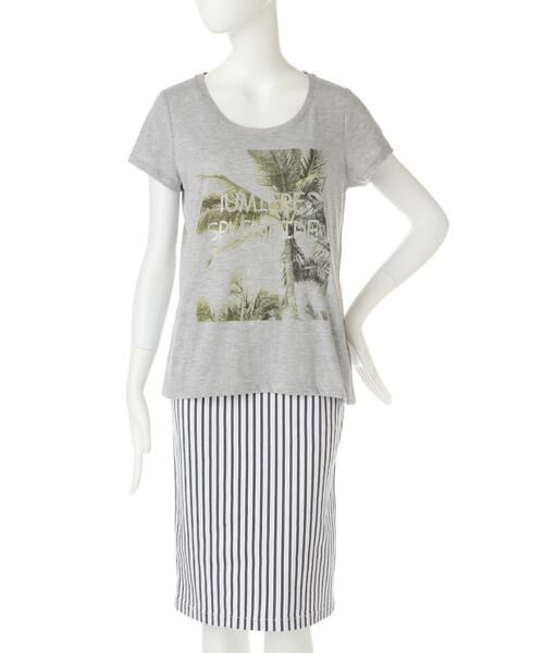 ＊＊PROPORTION BODY DRESSING / プロポーションボディドレッシング　 カットソー | トロピカルロゴＴシャツ | 詳細2