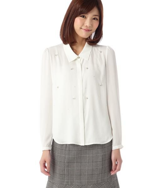 ＊＊PROPORTION BODY DRESSING / プロポーションボディドレッシング　 シャツ・ブラウス | パールビジューシャツ | 詳細1