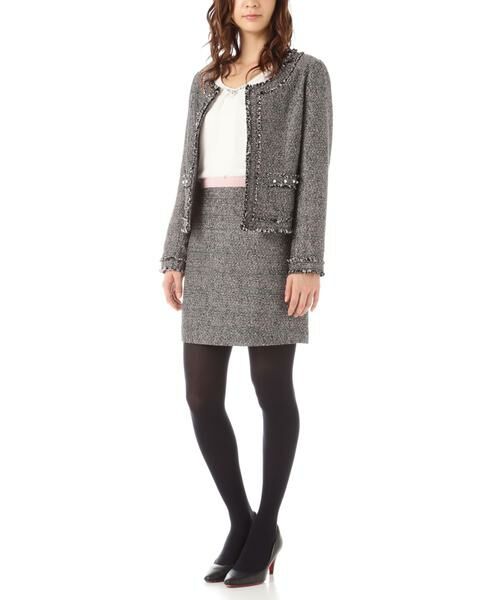 ラメツイードジャケット(セットアップ対応商品) （ブルゾン