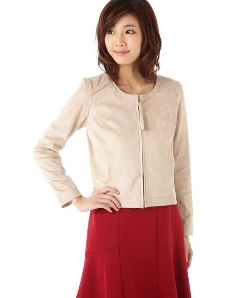 ＊＊PROPORTION BODY DRESSING / プロポーションボディドレッシング　 ブルゾン | フェイクスエードブルゾン（グレー1）