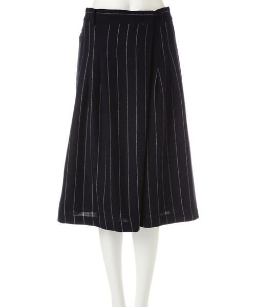 ＊＊PROPORTION BODY DRESSING / プロポーションボディドレッシング　 パンツ | 《BLANCHIC》ペンシルストライプラップガウチョパンツ | 詳細1