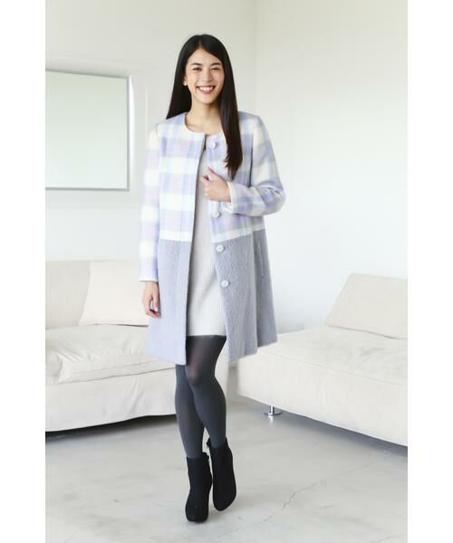 シャギーチェックコート （アウター）｜＊＊PROPORTION BODY DRESSING