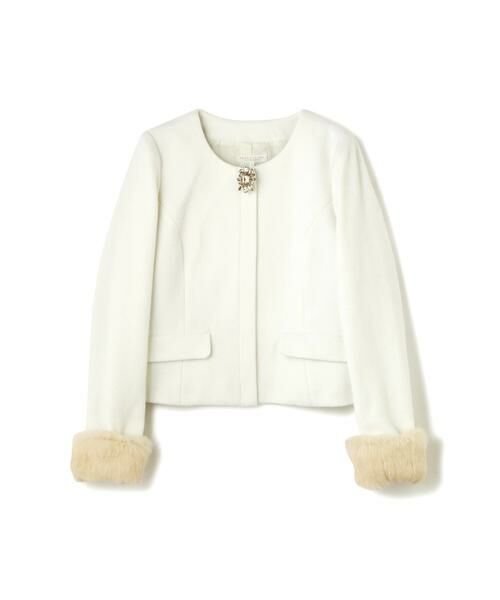 ＊＊PROPORTION BODY DRESSING / プロポーションボディドレッシング　 ブルゾン | ライトメルトンノーカラーブルゾン（エクリュ1）