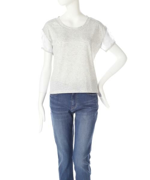 ＊＊PROPORTION BODY DRESSING / プロポーションボディドレッシング　 カットソー | シアーオパールスリーブTシャツ | 詳細1