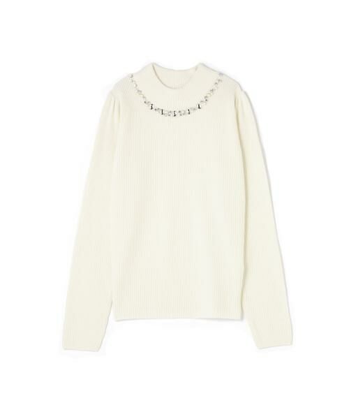 ＊＊PROPORTION BODY DRESSING / プロポーションボディドレッシング　 ニット・セーター | ミリオンホットボトルネックビジューニット（エクリュ1）