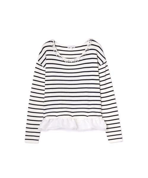 ＊＊PROPORTION BODY DRESSING / プロポーションボディドレッシング　 ニット・セーター | ボーダーニットセット（ホワイト×ネイビー1）