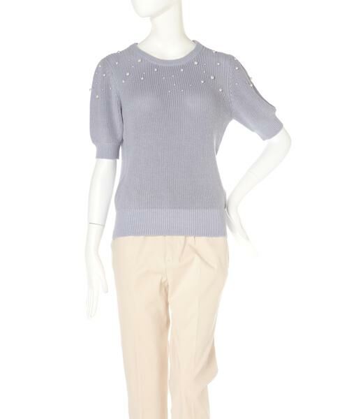 PROPORTION BODY DRESSING - エディットコロン♡ビジューニット EDIT COLOGNE》パールビジューシャワーニット （ニット
