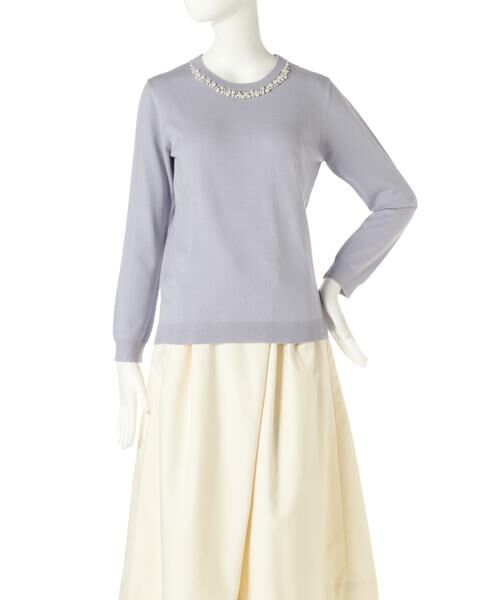 ＊＊PROPORTION BODY DRESSING / プロポーションボディドレッシング　 ニット・セーター | 《BLANCHIC》ミリオンホットビジューデコニット | 詳細1