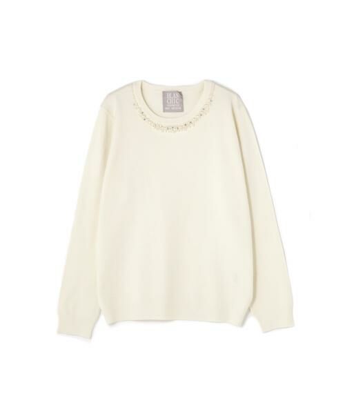 ＊＊PROPORTION BODY DRESSING / プロポーションボディドレッシング　 ニット・セーター | 《BLANCHIC》ミリオンホットビジューデコニット（ホワイト）