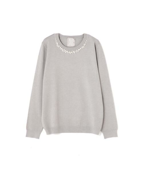 ＊＊PROPORTION BODY DRESSING / プロポーションボディドレッシング　 ニット・セーター | 《BLANCHIC》ミリオンホットビジューデコニット（グレー）