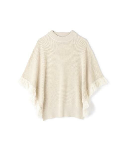 ＊＊PROPORTION BODY DRESSING / プロポーションボディドレッシング　 ニット・セーター | 《BLANCHIC》フリンジポンチョ（エクリュ1）