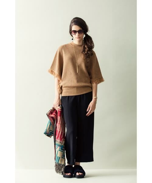 ＊＊PROPORTION BODY DRESSING / プロポーションボディドレッシング　 ニット・セーター | 《BLANCHIC》フリンジポンチョ | 詳細5