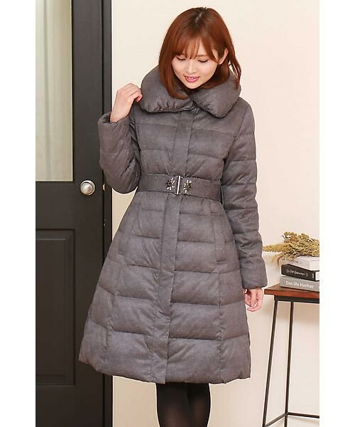 セール ビジューベルトチェック柄ダウン アウター Proportion Body Dressing プロポーションボディドレッシング ファッション通販 タカシマヤファッションスクエア