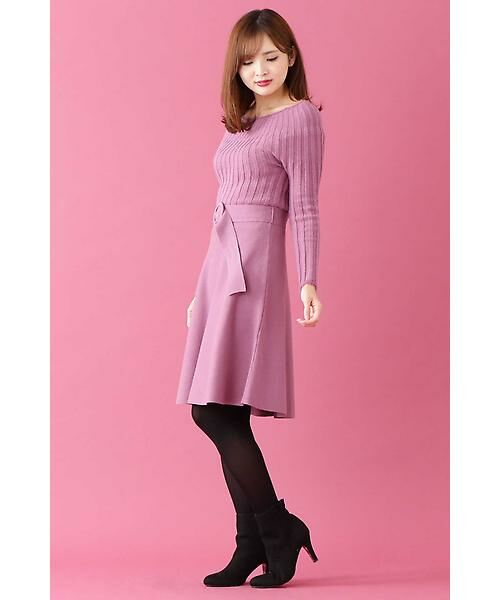 セール フェザー求心ベルト付きフレアーワンピース ワンピース Proportion Body Dressing プロポーションボディドレッシング ファッション通販 タカシマヤファッションスクエア
