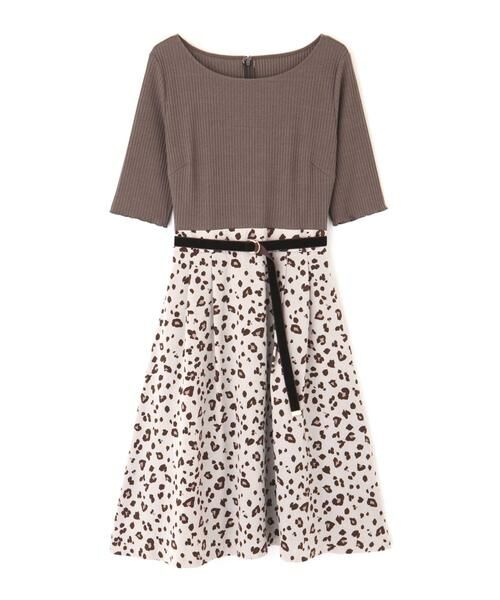 セール フェミニンレオパードドッキングワンピース ワンピース Proportion Body Dressing プロポーションボディドレッシング ファッション通販 タカシマヤファッションスクエア