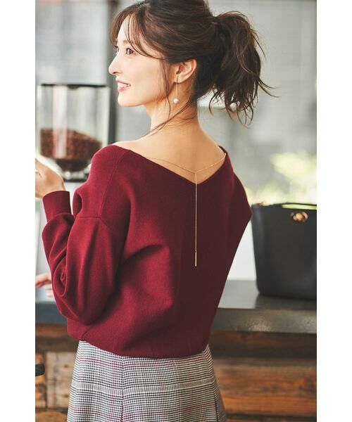 セール 美人百花 10月号掲載 バックネックレスチェーンドルマンニット ニット セーター Proportion Body Dressing プロポーションボディドレッシング ファッション通販 タカシマヤファッションスクエア
