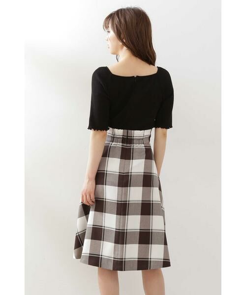 セール フェミニンチェックドッキングワンピース ワンピース Proportion Body Dressing プロポーションボディドレッシング ファッション通販 タカシマヤファッションスクエア