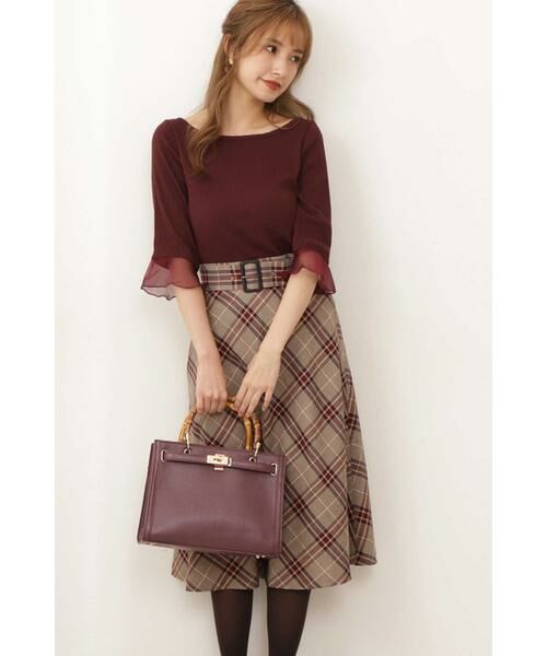 セール ベルト付チェックフレアスカート スカート Proportion Body Dressing プロポーションボディドレッシング ファッション通販 タカシマヤファッションスクエア