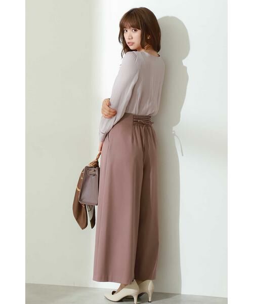 バックレースアップワイドパンツ