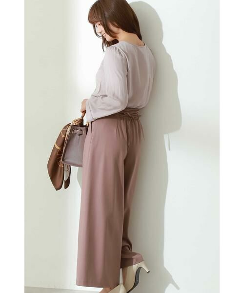 バックレースアップワイドパンツ