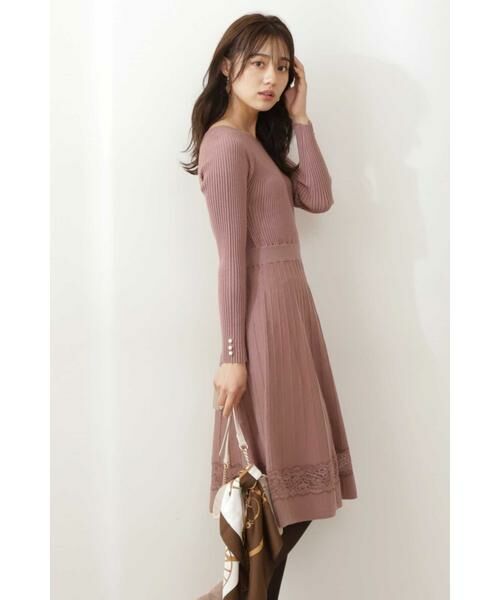 セール レーストリミングプリーツニットワンピース ワンピース Proportion Body Dressing プロポーションボディドレッシング ファッション通販 タカシマヤファッションスクエア