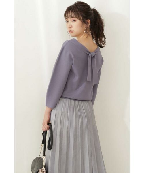 セール 田中みな実さん着用 美人百花10月号掲載商品 バックリボン総針ニット ニット セーター Proportion Body Dressing プロポーションボディドレッシング ファッション通販 タカシマヤファッションスクエア