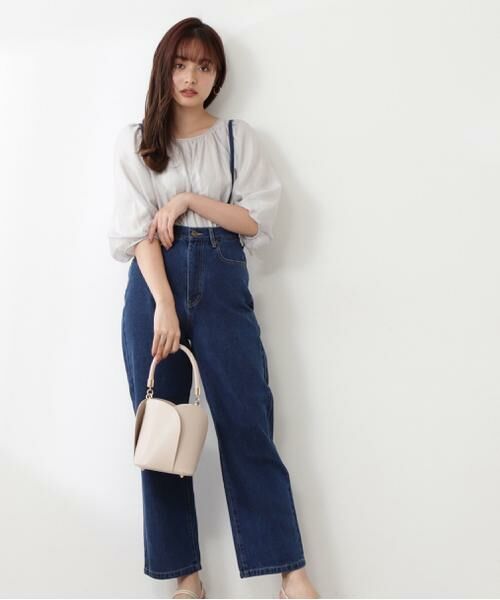 セール サスペンダー付デニムワイドパンツ パンツ Proportion Body Dressing プロポーションボディドレッシング ファッション通販 タカシマヤファッションスクエア