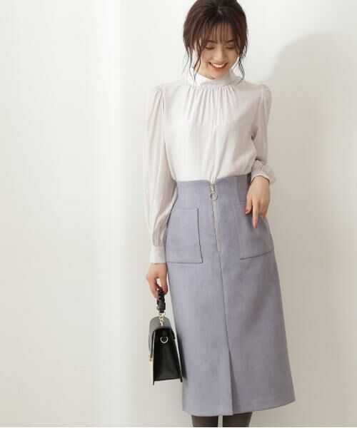 セール フロントファスナーフェイクスエードタイトスカート Web限定カラー ピンク スカート Proportion Body Dressing プロポーションボディドレッシング ファッション通販 タカシマヤファッションスクエア