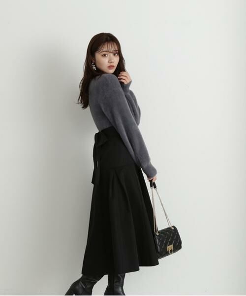 ＊＊PROPORTION BODY DRESSING / プロポーションボディドレッシング　 スカート | ヨーク切り替えフレアスカート（ブラック）