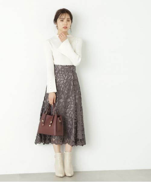 ＊＊PROPORTION BODY DRESSING / プロポーションボディドレッシング　 スカート | フレアケミカルレーススカート | 詳細11