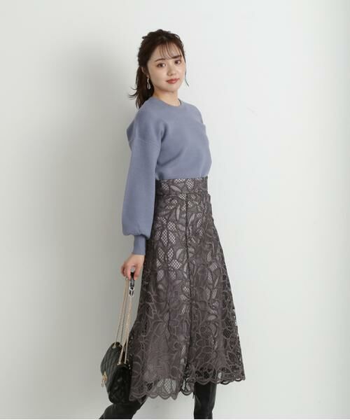 ＊＊PROPORTION BODY DRESSING / プロポーションボディドレッシング　 スカート | フレアケミカルレーススカート | 詳細12