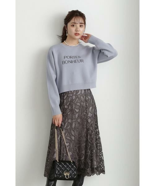 ＊＊PROPORTION BODY DRESSING / プロポーションボディドレッシング　 スカート | フレアケミカルレーススカート | 詳細14