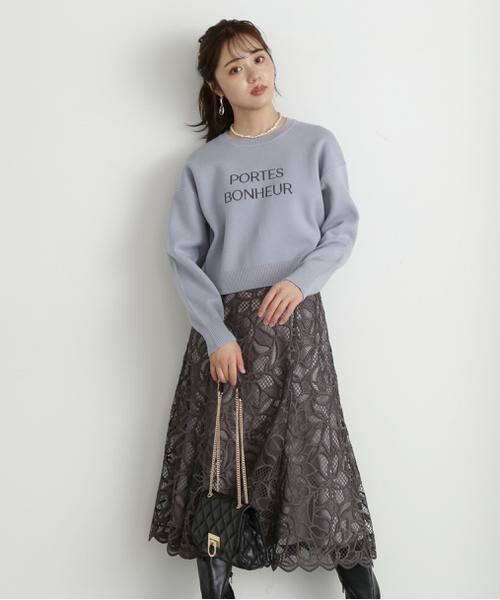 ＊＊PROPORTION BODY DRESSING / プロポーションボディドレッシング　 スカート | フレアケミカルレーススカート | 詳細15