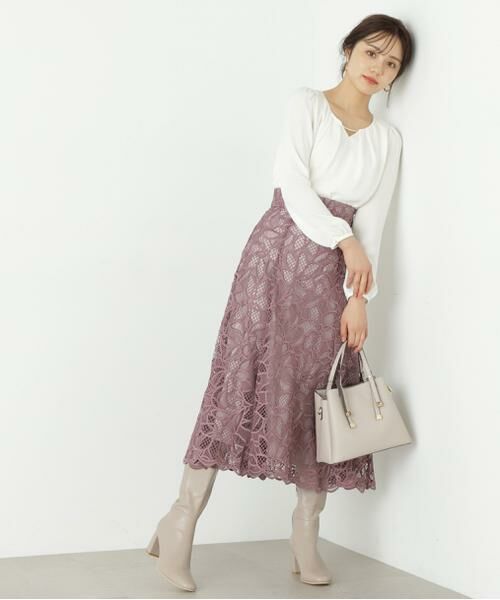 ＊＊PROPORTION BODY DRESSING / プロポーションボディドレッシング　 スカート | フレアケミカルレーススカート | 詳細18