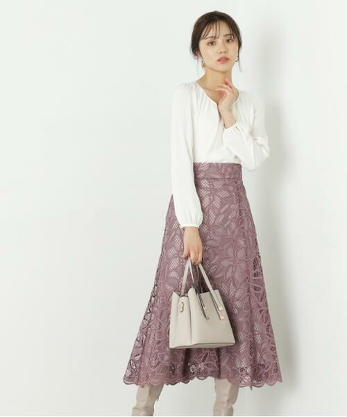 ＊＊PROPORTION BODY DRESSING / プロポーションボディドレッシング　 スカート | フレアケミカルレーススカート | 詳細19